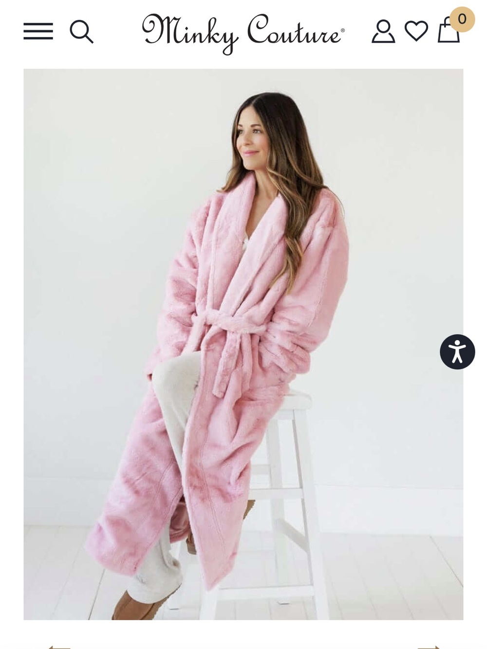 Cozy Plush Long Pink Mauve Robe with Tie Belt